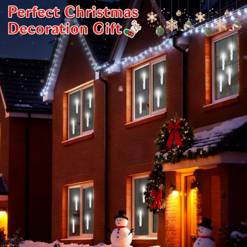 Enhon 12Pcs Dusk-to-Dawn White Window Candles with Batteries (White Bulb) Set