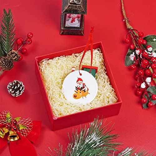 100 Pcs Christmas Ornament Ribbon Hangers, Thin Hand Tied Ornament Ribbon Loops