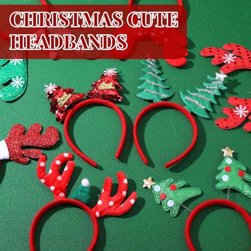 Christmas Headbands 100 Pack - Holiday Party Accessories for Kids & Adults