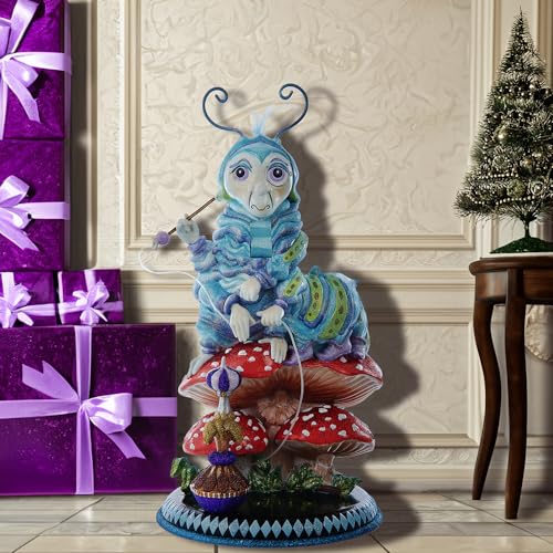 15-Inch Hollywood Nutcrackers Caterpillar Nutcracker - Alice in Wonderland Decor