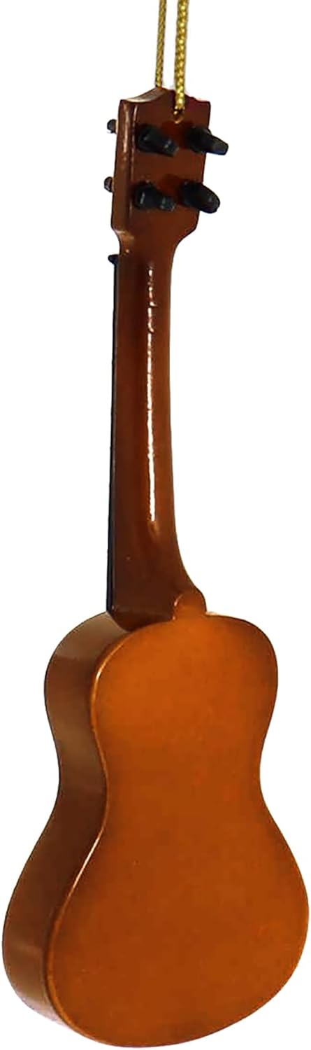Ukulele Christmas Ornament - 5-Inch Brown Broadway Gift Music Replica