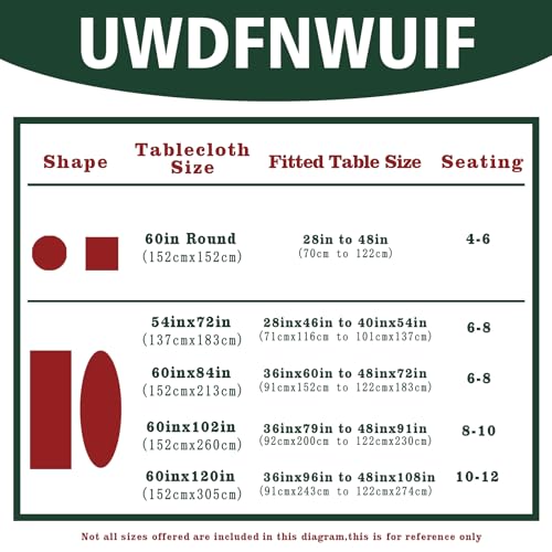 Uwdfnwuif Red Holly Christmas Tablecloth Waterproof 60x102 Oval Holiday Decor