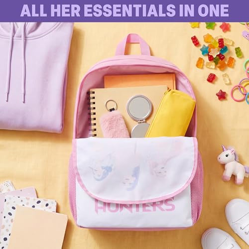 Pink/White KPop Demon Hunters Backpack for Girls - 18in Official Bookbag & Adjustable Padded Straps
