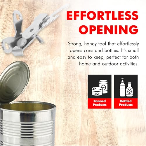Chef Craft Select 3-in-1 Can Opener, 6 inches in length, Stainless Steel