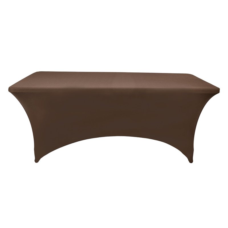 ZarzaaSik 6-Pack 6ft Spandex Table Covers for Rectangle Standard Folding Tables - Wrinkle Resistant Stretch Tablecloths - Ultimate Fitted Table Protector for Parties, Trade Shows, Wedding