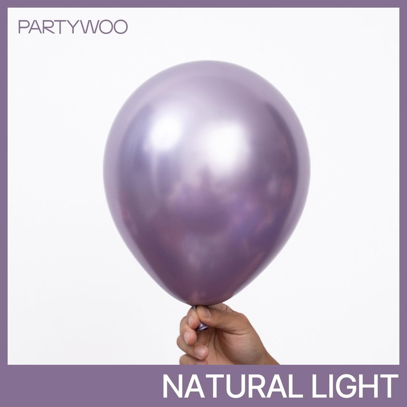 PartyWoo Metallic Purple Balloons 50pcs 12 Inch Chrome purple Balloons for Graduation Baby Shower Bridal Shower Wedding Bachelorette Engagement Girl Butterfly Birthday Party Decorations Purple-G130
