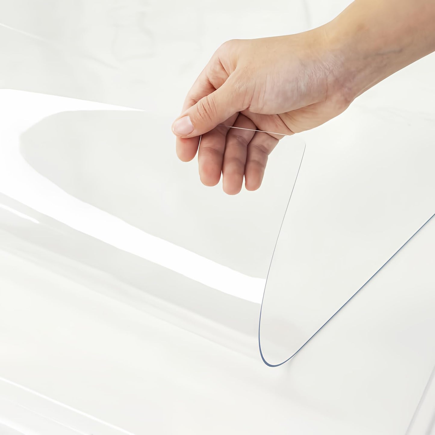 Warmstar Clear Table Cover Protector 14 x 24 Inch,1.5mm Thick Plastic Table Cover Rectangle,PVC Clear Table Protector,Desk Protector Mat for Kitchen, Dresser, Writing Desk,Dining Room Table