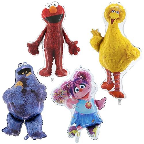 Sesame Street Jumbo Foil Balloons Pack of 4 Kids Party Decorations