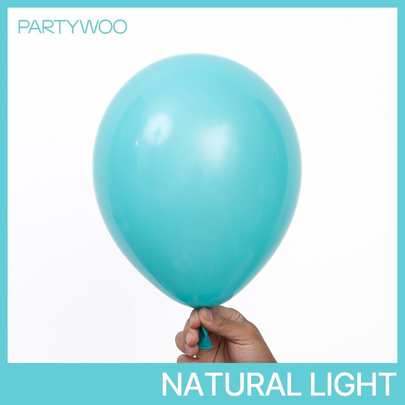 PartyWoo Teal Balloons 140pcs Different Sizes Pack of 18 12 10 5 Inch Turquoise Dark Teal Balloon Arch Kit for Baby Shower Gender Reveal Graduation Mermaid Birthday Pool Party Decorations Blue-Y69