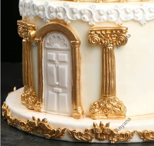 3D Greek Marble Column Cake Mold - Fondant & Gumpaste Pillar for Cupcake Decorating