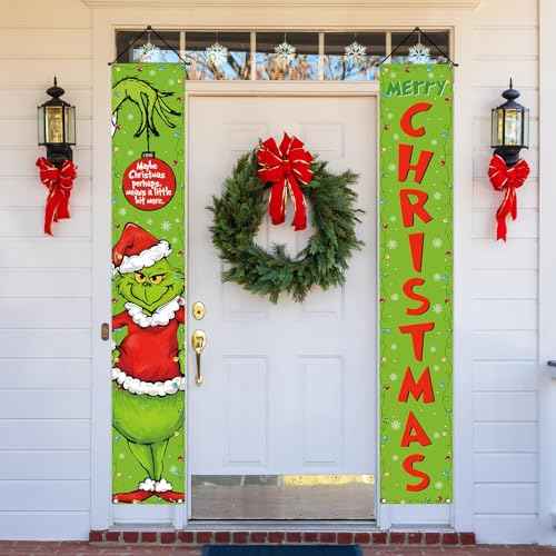 Christmas Decorations Merry Christmas Welcome Sign Winter New Year Xmas Party Decorations and Supplies for Home-12¡¿71''