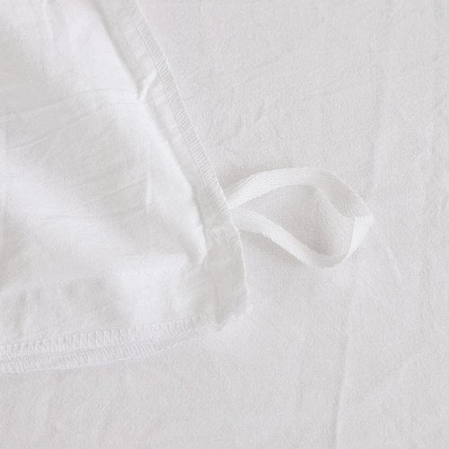FACE TWO FACE Duvet Cover Set - 3 Pieces 100% Washed Cotton | Soft, Breathable & Durable (Queen, White)
