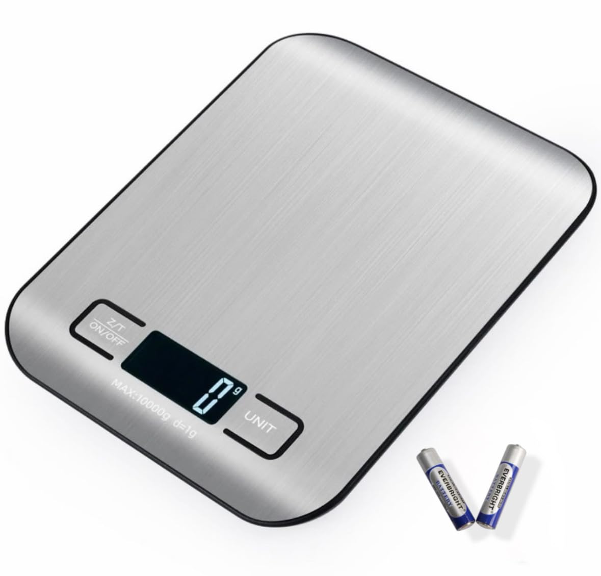 Skiennix Digital Kitchen Scale - Precision Food Scale in Grams & Ounces, Stainless Steel, Compact Design