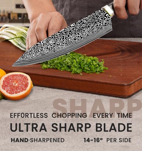 Silver 15-Piece Kitchen Knife Set with Built-in Sharpener - High Carbon Stainless Steel