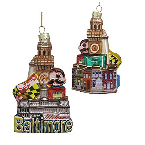 Kurt S. Adler 5.5-Inch Glass Baltimore Cityscape Ornament