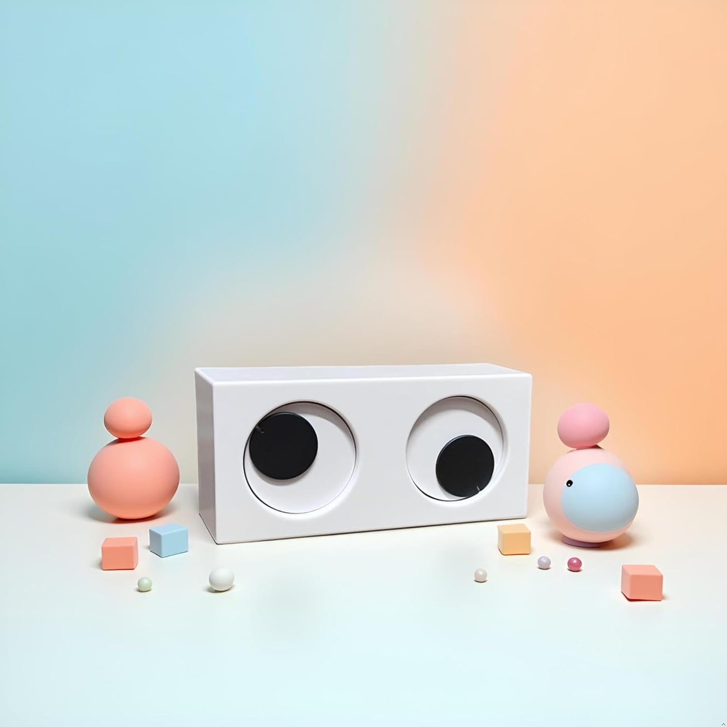 Funny Rotating Eyes Desktop Clock - Unique Kids Gift & Home Office Decor