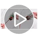 Retrowavy 56-Piece Christmas Floral Picks Set with 8 Styles, Snowy Red & White Berries