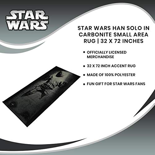 Star Wars Han Solo Carbonite Area Rug 32 x 72 Inches Grey - 2'8" x 5'11" Official