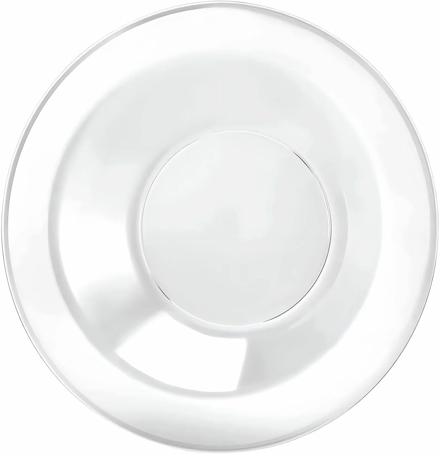 Premium 9-Inch Heavyweight Plastic Plates - Crystal Clear Wedding & Party Dinnerware, 30 Count