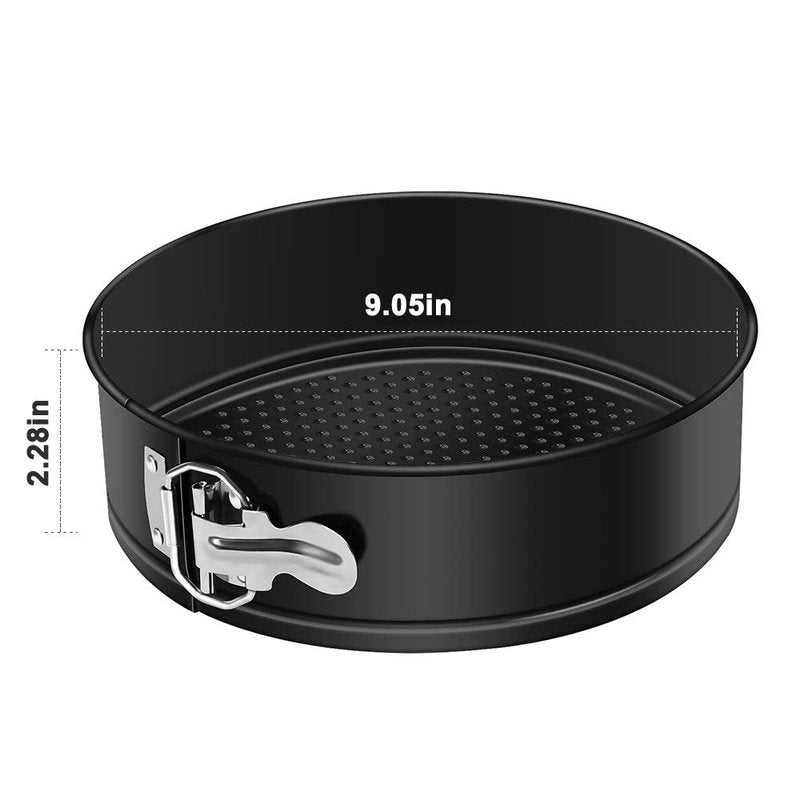 MASSUGAR 9 Inch Springform Pan Nonstick - Cheesecake Pan with Removable Bottom/Leakproof - Round Cake Pan with 50 Pcs Parchment Paper Liners - Fits 6 Qt 8 Qt Pressure Cooker