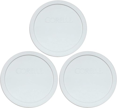 Corelle White 1.0 Quart Plastic Storage Containers - Set of 3 with Durable Covers | 0.95 Liters