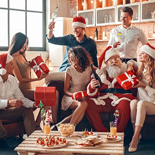 Christmas Theme Reusable Drinking Straws 24pcs with 2 Cleaning Brushes