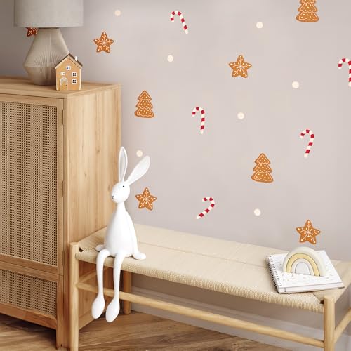 Candy Canes Decals - Easy-to-Apply & Removable Wall Stickers: Transform Your Toddlers Bedroom with Durable, Vibrant Peel-and-Stick Wall Decor ? Stickers for Kids