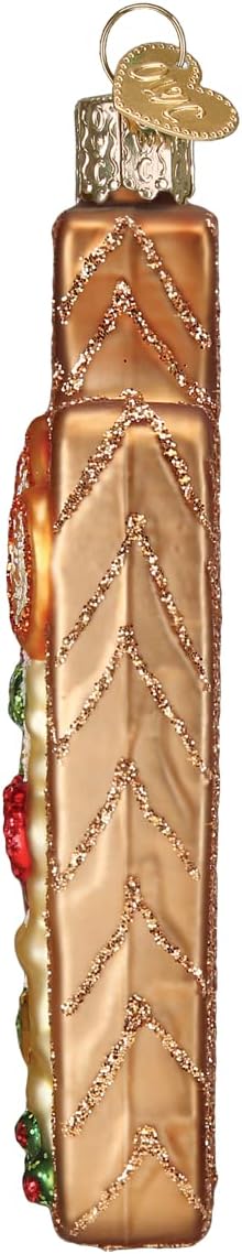 Handcrafted Glass Cheese Wedge Ornament - Unique Christmas Tree Decoration