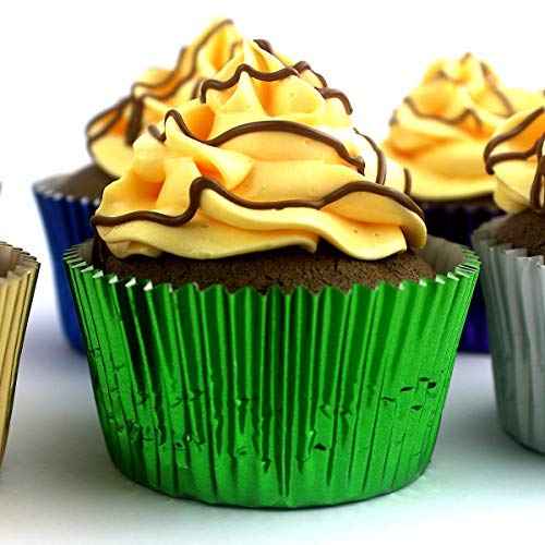 Eoonfirst Green Foil Cupcake Case Liners Christmas Day Baking Muffin Paper Cups 200Pcs
