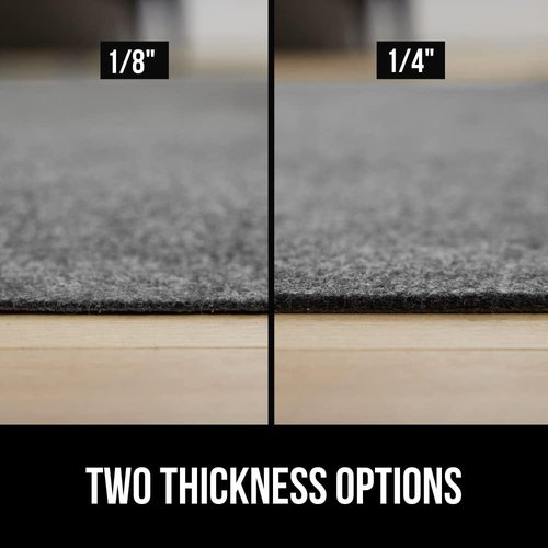 Gorilla Grip Rug Pad - Slip Resistant Felt with Rubber Backing - 1/8 Inch Thick, 8x10 FT for Hardwood Floors