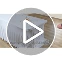 CO-AVE 6-Pack White 6FT Spandex Table Skirts for Rectangle Tables Wedding Party