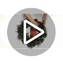 Red 24 Inch Outdoor Christmas Wreath Front Door Decor - Large Winter Holiday Garland