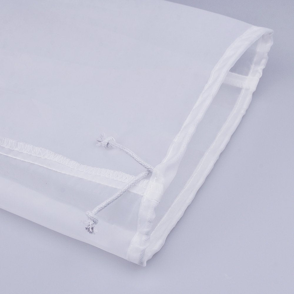 Pinfox 75 Micron Nylon Straining Bag Fine Mesh Food Strainer Bag, Multi Purpose Food Grade Filter Bag for Nut Milk, Juice, Cold Brew, Home Brewing (25.39" x 18.89", 2 Packs)