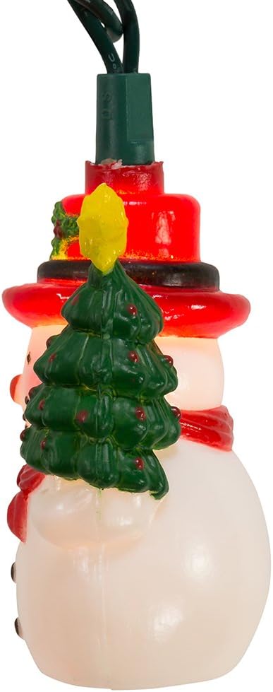 10-Light Snowman & Tree Christmas Light Set by Kurt Adler - UL Listed