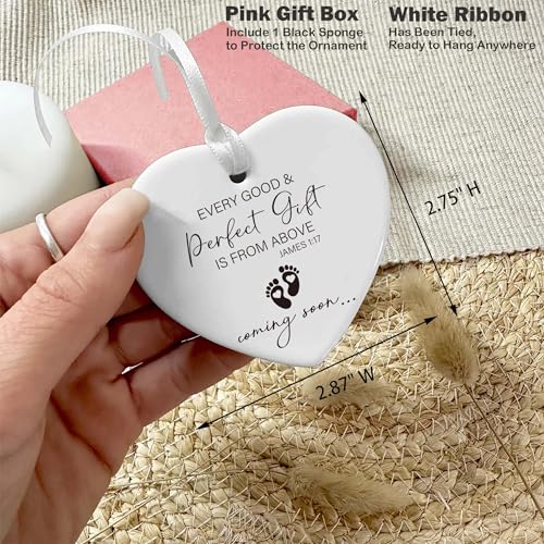 ZVMIS Heart Shaped Christmas Ornament Pregnancy Announcement Gift - 183-every good perfect gift