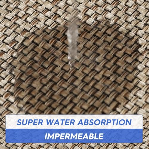 Non-Slip Kitchen Rugs Set of 3 - 24x36, 24x60, 24x72 Linen Chenille Mats