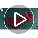 Luxury Satin Christmas Stockings 20-Inch Red and Green Holiday Decor (Set of 2)