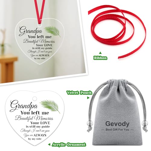 Grandfather Memorial Acrylic Ornament - Sympathy Gift for Loss of Grandpa