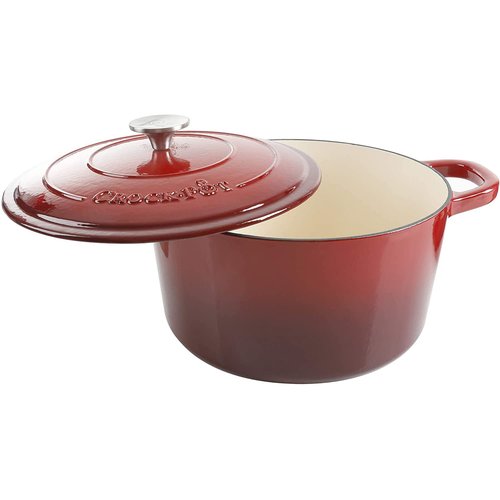 Crock-Pot Artisan Round Enameled Cast Iron Dutch Oven, 3-Quart, Gradient Red