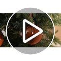 DN Deconation Blue 9-Piece Glass Christmas Ornament Set with Velvet Flock, Vintage Bronze Caps