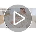 Baby Bassinet 3-in-1 Bedside Crib with Wheels & Mesh Mosquito Net - Black