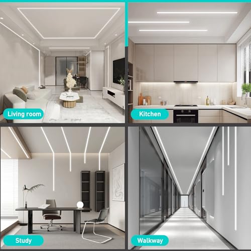 hunhun 10-Pack 6.6ft/ 2Meter Plus-Size U Shape LED Aluminum Channel