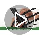 HAMITOR Black 4-Tier Shower Tension Pole Caddy Bathroom Organizer Shelf