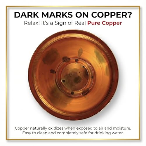 CuPure Hammered Copper Water Bottle 32 oz - Ayurvedic Leak-Proof Drinking Vessel