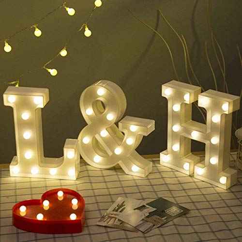 Sunnyglade Decorative LED Letter Lights Sign£¬Light Up Marquee Letters for Wall Wedding Birthday Party Christmas Home Bar Decoration(1)