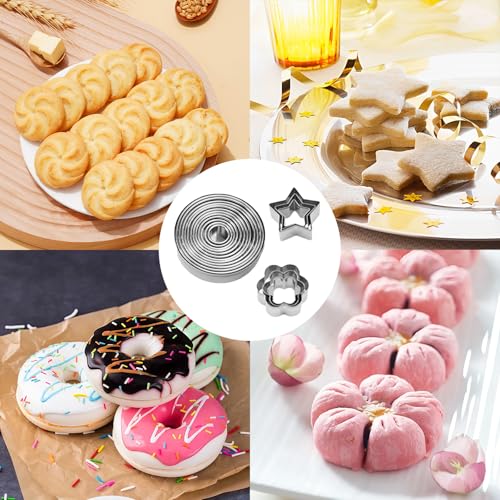 42-Piece Stainless Steel Cookie Cutter Set for Baking & Decorating