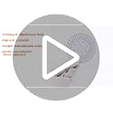 NearMoon Matte Black 8-Inch Square Filtered Rain Shower Head & Handheld Combo with 5 Settings, Self-Adhesive Holder & 1.5M Hose