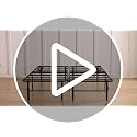 Nestl Foldable Twin XL Platform Bed Frame - Steel, No Tools, Black, 14-Inch Height