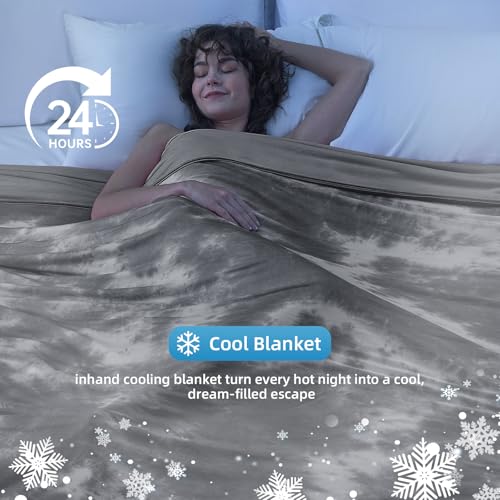 Inhand Cooling Blanket Full Size Gray 80x90 for Hot Sleepers