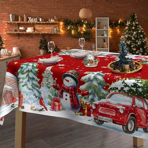 Christmas Tablecloth 60x140 Inch Rectangle, Decorations For Home